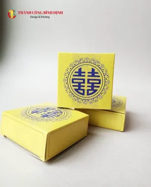 Thiết kế in ấn hộp Bánh Trắng 4 Ngăn